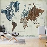 3D Weltkarte Fototapete 3D Effekt Retro Englische Buchstaben 3D Fototapete 3D Wandbild Für Hochzeitszimmer Wohnkultur 300x210