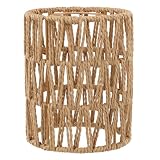 Boho Rattan Lampenschirm - Natürliches Design für Hängelampen und Stehlampen - Pendelleuchtenschirm mit Ø 12