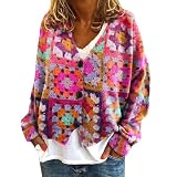 Winterpulli Damen Longsleeve Damen Strickpullover Damen Pullover Strickjacken Für Damen Strickpullover Damen Weihnachts Bekleidung Damen Damen Strickpullover Langarm Cyber Monday Angeb