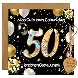 Geldgeschenke 50. Geburtstag Mann Frau, Lustige Geburtstagskarte 50 mann, Geschenke zum 50 Geburtstag Mann Frau für Party Hochzeit Jub