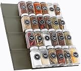 Dyzena Gewürzregal Schublade Acryl-Gewürz Schubladeneinsatz,Erweiterbar von 27 bis 54cm,Gewürzschublade Ordnungssystem für Küche, Arbeitsplatte,Schrank,Regal,4 Etagen,4er Set,Schw