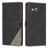 Radoo Kompatibel mit Samsung Galaxy J5 2015 Hülle, PU Leder Handyhülle [Stand Feature] [Kartenfachr] [Magnetic Closure Snap] Schutzhülle Klappbar Flip Case Cover für Samsung Galaxy J5 2015 (Schwarz)