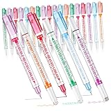 COHEALI 24 Stk doppelseitiger Textmarker buchstaben basteln scheckheft schuler schnell trocknender Stift Flair Stifte für Textmarker in verschiedenen Farben Schulbedarf Plastik