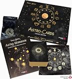 Astro-Cards - Luxury Edition: großformatige Box mit Goldprägung, 43 Karten mit Goldprägung und Goldschnitt, Samtbeutel mit Zugband, ein Legetuch und ... Workbook., limitierte u. nummerierte Ausgab