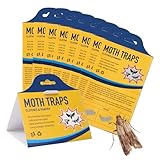 HONMOK 8 Stück Mottenfalle gegen Lebensmittelmotten & Kleidermotten Lebensmittelmotten Falle Kleider Mottenfalle Klebe Pheromonfalle Mottenschutzpapier Klebefallen für Kleiderschrank Kü