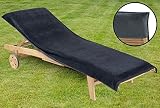 Delindo Lifestyle Frottee Bezug für Gartenliege Uni anthrazit XXL, Schonbezug für Sonnenliegen, Liegenauflage aus 100% Baumwolle, 83x200