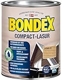 Bondex Compact Lasur FARBLOS 0,75 L für 9,75 m² | Wasserbasierte Holzlasur | Intensiver Wetter- und UV-Schutz | 2 in1 Aqua + Komfort Technologie | Streichen ohne Grundierung | Seidenmatt | G
