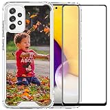 Gestalten Sie Ihre eigene iPhone-Schutzhülle, personalisierte Foto-Handyhülle für Samsung Galaxy A72 5G 6,7 Zoll (klares Layuot 1 Bilder)