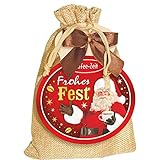 Kaffeesäckchen zu Weihnachten - Frohes Fest - Geschenk für Kaffeegenießer und Kaffeeliebhaber. Witzige Geschenkidee mit Kaffee im Jutesack