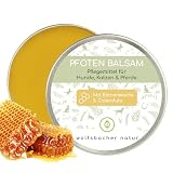 Wolfsbacher Natur Pfotenbalsam mit Bienenwachs für Hunde und Katzen | Spürbar weichere Pfötchen | 100% natürliche Inhaltsstoffe | Pflegt rissige und spröde Pfoten im Winter - Nasenb