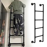 Wandmontierte Leiter für Etagenbett, Heimdekoration und Regale, abgesetzte Leitern, einfache Installation, starkes, dickes Metallrohr fü