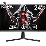 KOORUI Monitor 24 Zoll, Full-HD Gaming Monitor PC Bildschirm VA 1ms 165Hz Monitor, DCI-P3 85%, AdaptiveSync Technologie, 2 x HDMI, DisplayPort, Einstellbare Neigung, Schw