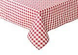 texpot Landhaus Tischdecke 80 x 80 cm rot-weiß Kariert 5 mm Karo 100% Baumw