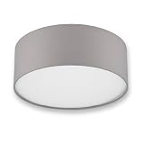 REV Deckenleuchte - Deckenlampe rund 30cm mit Stoff-Lampenschirm im modernen Look – ideal für Schlafzimmer, Wohnzimmer & Kinderzimmer, g