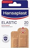 Hansaplast Elastic Pflaster (20 Strips), Wundpflaster für Gelenke und viel bewegte Körperstellen, flexibles Verbandsmaterial mit extra starker Klebk