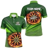 Outfitsuche Personalisierte 3D Grün Dartboard Feuer Flamme Darts Trikot für Herren & Damen Leistungs-Darttrikot T1920