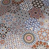 Casa Moro Marokkanische Keramikfliesen Chakib Patchwork Fliesen 32,8x28,5 cm sechseckig bunt aus Feinsteinzeug | Schöne orientalische Dekoration für Bad Flur Küche & Küchenrückwand | FL6020