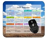 YENDOSTEEN 2025 Kalender Mauspad,Feld Land Wolke Mauspads für Computer,Laptop,PC,Büro & Z