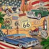20 Servietten USA Trip | Route 66 | Autos | Oldtimer | Amerika | Vintage 33x33