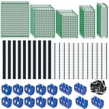 78Stk Lochrasterplatte Kit,21er Doppelseitig PCB Board Leiterplatte Lochrasterplatine Lochplatine,22Stk Männlich Weiblich 40 Pinne Kopfleiste,15Stk 2P&3P Screw Terminal mit 20 Tabletten Ny