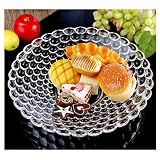 Kristall-Obstschale, elegante Salatschüssel aus Glas für Esstisch, dekoratives Serviertablett für Obst und Snack