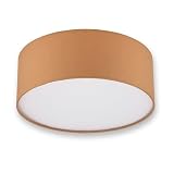 REV Deckenleuchte - Deckenlampe rund 30cm mit Stoff-Lampenschirm im modernen Look – ideal für Schlafzimmer, Wohnzimmer & Kinderzimmer, j