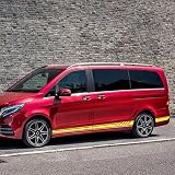 WuYyyyy Auto Seitenschweller Aufkleber für Mercedes Benz Vito V Class W447 AMG AutotüR Seite Vinyl Sticker Auto Dekoration Styling Accessories.,C-Yellow