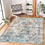 RUGMRZ Designer Teppich Deko Für Schlafzimmer Grau-blaues Farbschema Wohnzimmerteppich kann viele Jahre lang verwendet Werden Schalldämmung Teppich Quadratisch Landhaus Deko Teppich 100X160CM