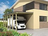 Arizona Camper Car Shelter – 1 Fahrzeug – 363 x 858 – Car Shelter – Bitumenpappe auf den Dächern – Abschlussleiste – F