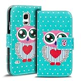 Verco Handyhülle Galaxy S5 Neo Muster, Motiv Hülle für Samsung Galaxy S5 Book Case Flip Cover - Design 20