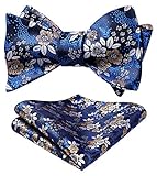 HISDERN Paisley Floral Party Selbst Fliege Taschentuch Herren Selbst Fliege & Einstecktuch S