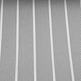 240cm x 90cm x 6mm Eva-Schaum Deckbeschläge für Boote Yacht Marine Bodenbelag Rutschfester Teppich Mit Kleberücken Synthetische Teakholz Bodenbelag Matte (Grau mit weißen)