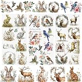 WANDIC 3 Blatt Rubbel-Transferaufkleber, Aufkleber Mit Tiermotiven Für Selbstgemachte Scrapbooking-Fotoalben, Möbel, 5.9 * 11.8 Z