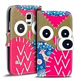 Verco Handyhülle Galaxy S5 Neo Muster, Motiv Hülle für Samsung Galaxy S5 Book Case Flip Cover - Design 17