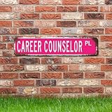 LMMIXEE Metallschild 'Career Counselor', Karriereberater, Straßenschilder, personalisierbar, als Dekoration für Karriereberater, Bauernhaus, rustikales Wandschild, Küche, Heimdekoration, Schilder,
