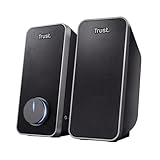 Trust Arys 2.0 PC Lautsprecher Set, 28 Watt, 3,5 mm AUX Klinke, Boxen mit USB-Stromversorgung, Lautsprecher für PC, Laptop, Computer, Tablet und Smartphone - Schwarz, Einheitsgröß