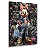 Kunstgestalten24 Leinwandbild Minnie Maus Street Pop Art Comic Bild Kunstdruck Raum- u. Wanddek
