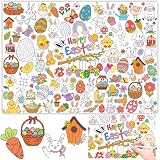 Tischdecke zum Ausmalen Ostern, Ausmaltischdecke Kinder Ostertischdecken 118 x 85cm, Papiertischdecke Ostern Basteln Kinder, Ostergeschenke fü