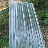 Isolierte Welldachplatten für Garage, Schuppen, 1,5 mm, FRP, Tageslichtplatte, Verkleidung, Wandplatte, 20 Stück Ersatzplatten (0,9 x 1,7 m)