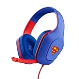 GXTrust 415SM Zirox Superman Lizenziert Gaming Headset für PC Xbox PS4 PS5 Switch Mobile, 50mm Treiber, 2m Kabel, 3,5mm Audioanschluss, Leichte Over-Ear Kopfhörer mit Kabel, Blau/R