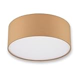 REV Deckenleuchte - Deckenlampe rund 30cm mit Stoff-Lampenschirm im modernen Look – ideal für Schlafzimmer, Wohnzimmer & Kinderzimmer, capp