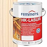 Remmers HK-Lasur 3in1 weiß, 5 Liter, Holzlasur aussen, 3n1: Imprägnierung, Grundierung & Lasur, Holzschutz vor Feuchtigkeit & UV-Strahlung