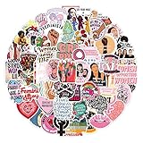 TIESOME Feministische Aufkleber, 100 Stück Girl Power Aufkleber Frauenrechte Aktivismus Wasserdichtes Vinyls Aufkleber für Laptop Skateboard Helm Hüte Flaschen Auto Feminismus Empowering D