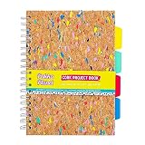 Pukka Pad, Pukka Planet B5 Kork-Projektbuch – Doppeldrahtgebundenes Notizbuch mit 200 Seiten, 100 Blatt FSC recycelt, 8 mm liniert, 80 g/m² Papier für Zuhause, Schule und Büro – 21,7 x 18,1