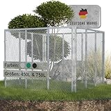 Heimfleiss® Komposter Garten 100x100x75 cm | 750L Metallkomposter verzinkt & pulverbeschichtet | Metall Kompostbehälter für Rasenschnitt & Biomüll | Gartenkomposter mit Stecksystem | Kompost B