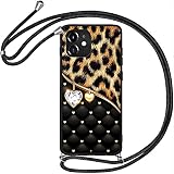 Generisch Design Silikon TPU Handy Hülle mit Umhängeband in Schwarz NBX-567 - kompatibel mit Samsung Galaxy S20 FE - Cover Case Schutzhülle Bumper Umhängehülle #