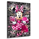 Kunstgestalten24 Leinwandbild Minnie Maus Pop Art Comic Bild Kunstdruck Wand B