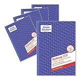 Avery Zweckform 1731-5 Rechnung (A5, selbstdurchschreibend, 3x40 Blatt) 5er Pack, weiß/ gelb/