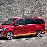 WuYyyyy Auto Seitenschweller Aufkleber für Mercedes Benz Vito V Classe W447 AMG AutotüR Seite Vinyl Sticker Auto Dekoration Styling Accessories.,C-Yellow