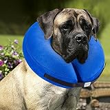 Nvzi Aufblasbares Halsband für Hunde und Katzen, schützender aufblasbarer Kegel, weiches Haustier-Genesungs-E-Halsband für nach Operationen, verhindert, dass Haustiere Nähte berühren (X-Large)